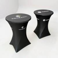 Cocktail tables with printed logo