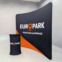 Zipper wall and branded campaign counter