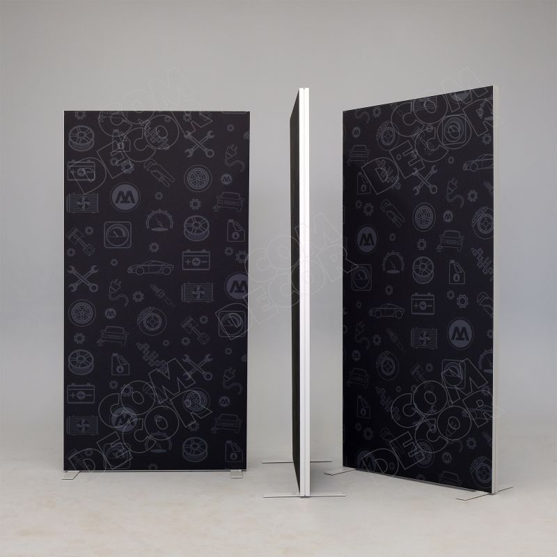 Acoustic room dividers with sound dampening panel