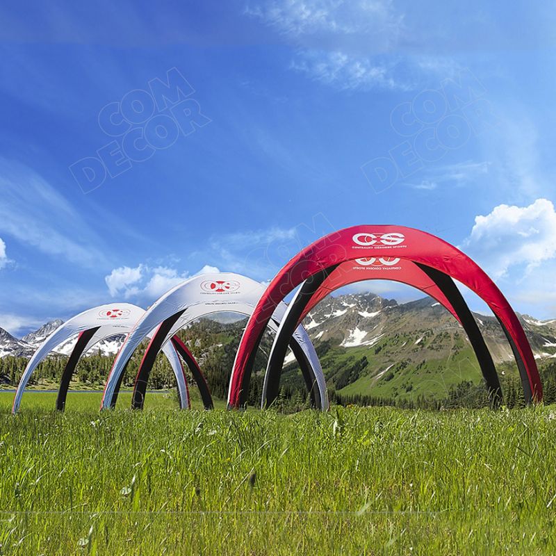 Inflatable tents at outdoors