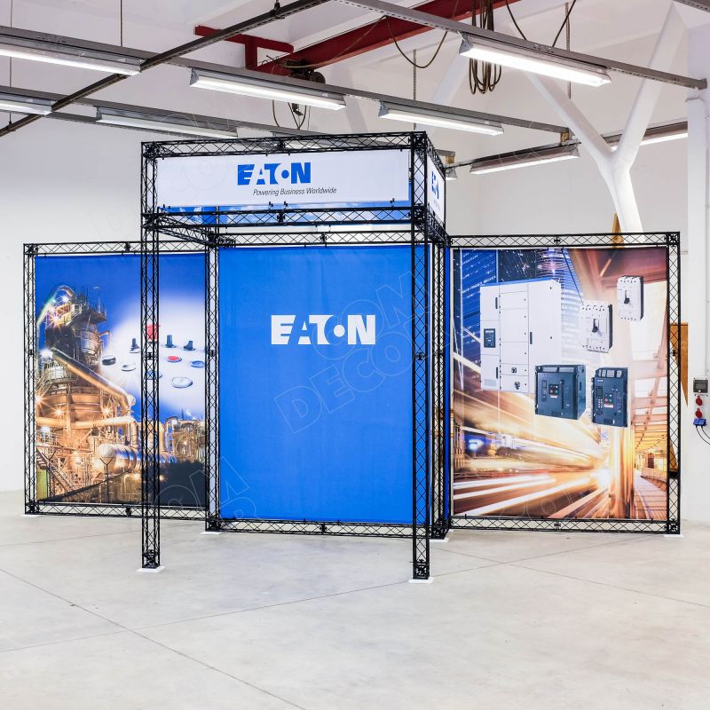 Reusable exhibition booth and accessories